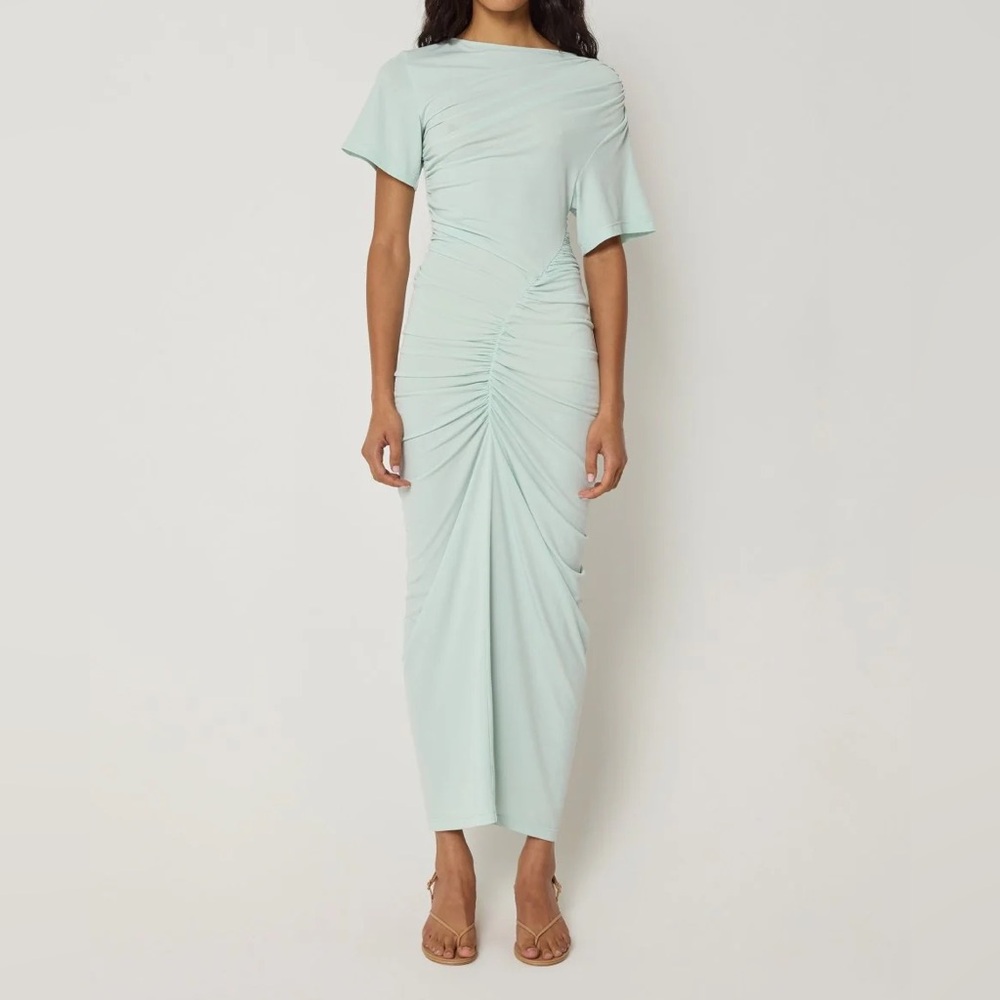 Khy x Atlein Asymmetrical Ruched Dress